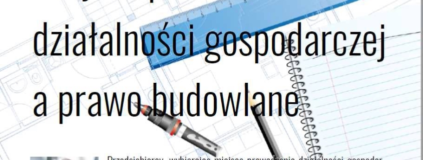 Miejsce prowadzenia działalności gospodarczej a prawo budowlane