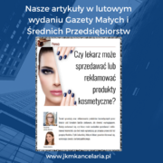 Czy lekarz może sprzedawać lub reklamować produkty kosmetyczne?