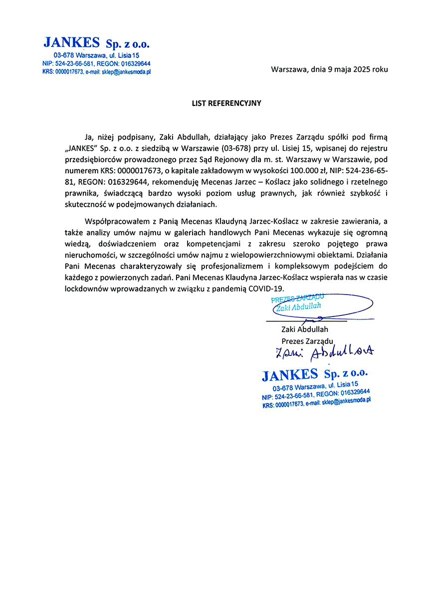 Referencje Jankes